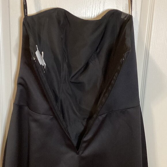 Alfred Angelo Women's Long Maxi Black Wedding Evening Strapless Dress Bridesmaid - Picture 7 of 11